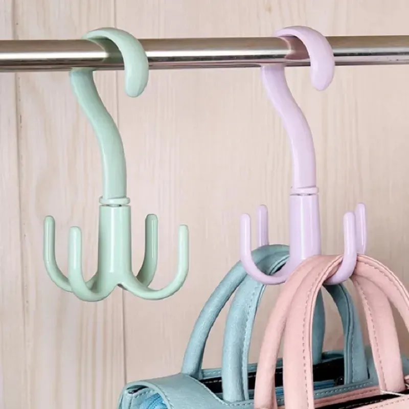 Space Saving Rotated Hanger Hooks - Wardrobe Clothes Rack Organizer